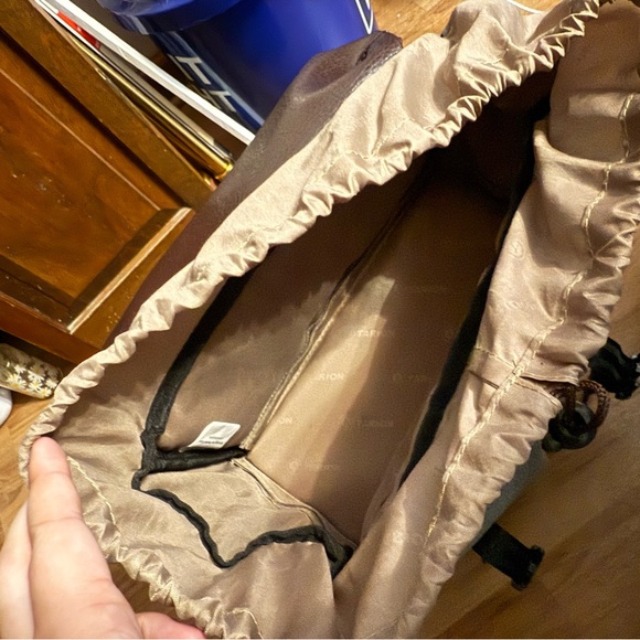 Brown and Gray Camera Bag with Adjustable Straps and Side Access - Picture 12 of 12